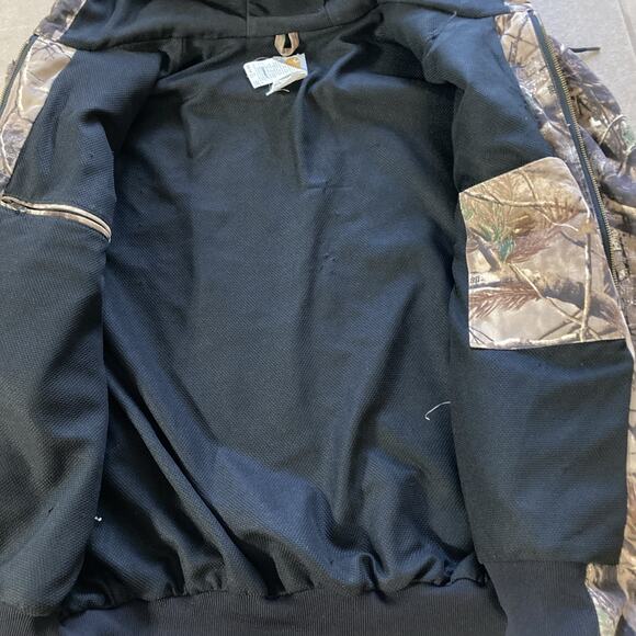 Vtg Carhartt Realtree Camo Coat J220 CAP Sz 2XL Brown Hunting Jacket Canvas - Picture 10 of 13